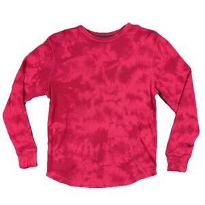 Volcom Embrace Change Mens Thermal Waffle Crew Neck Long Sleeve Shirt Medium Red